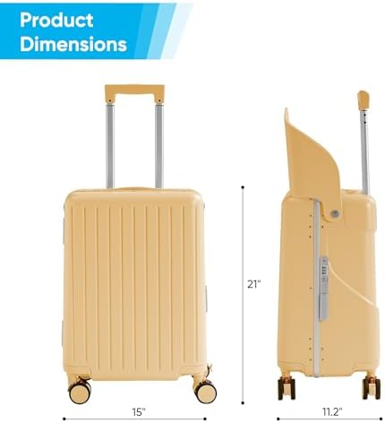 20'' Luggage with Child Seat, Ride On Suitcase with Shockproof Silent Spinner Wheels, TSA Lock, Carry On Luggage with Foldable Backrest, Bag Hook for Kids. - Image 3