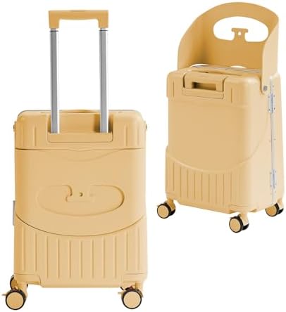 20'' Luggage with Child Seat, Ride On Suitcase with Shockproof Silent Spinner Wheels, TSA Lock, Carry On Luggage with Foldable Backrest, Bag Hook for Kids. - Image 8