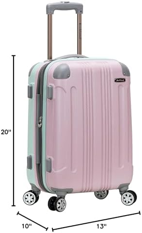 Rockland London Hardside Spinner Wheel Luggage, Mint, Carry-On 20-Inch - Image 5