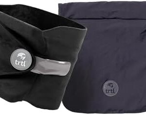 trtl Pillow - Scientifically Proven, Super Soft Neck Support Travel Pillow for Sleeping - Lightweight and Machine Washable - Ergonomic Design for Traveling on Airplanes, Cars, and Trains - Black