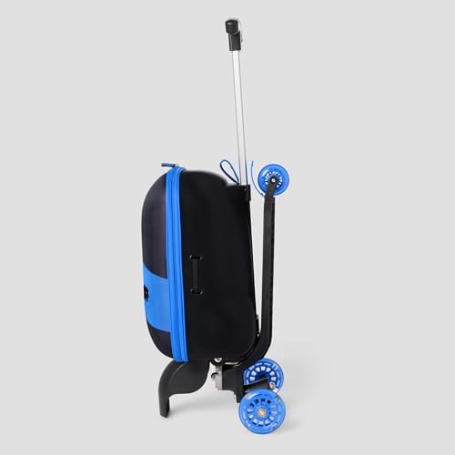 Kids Scooter Luggage - 2-in-1 Ride-On Suitcase with Light-Up Wheels & Adjustable Handle|Carry-On Approved & TSA-Friendly| Fun, Durable, Lightweight Travel Scooter for Boys & Girls Ages 3-10 - Image 2