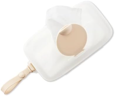 Skip Hop Baby Wipes Dispenser Case, Holds Up to 40 Wipes, Grab & Go Travel Wipe Holder with Snug Seal, Oat - Image 2