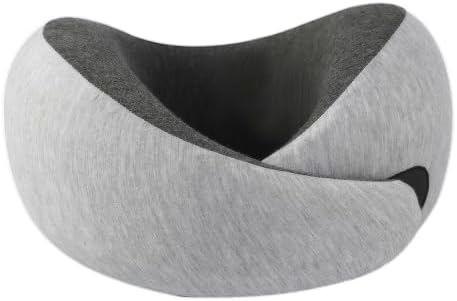Travel Neck Pillow Airplane, Memory Foam Travel Pillows for Comfort on Sleeper Hold Compact and Ergonomic Design for Traveling Car Rides Home Road Trip Essentials for Adults and Kids (Grey)