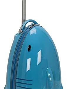 Rockland Jr. Kids' My First Hardside Spinner Luggage,Telescoping Handles, Shark, Carry-On 19-Inch