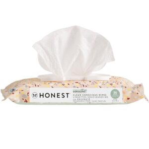 The Honest Company Hypoallergenic Multi-Use Baby Wipes for Sensitive Baby Skin, Terrazzo, 36 Count