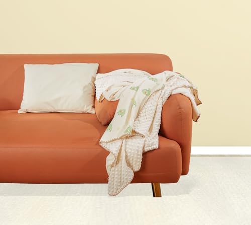 Baby Blanket Double Layer Cotton 40 x 40 Soft Receiving Blanket with Pattern Machine Washable Brown Bear - Image 6