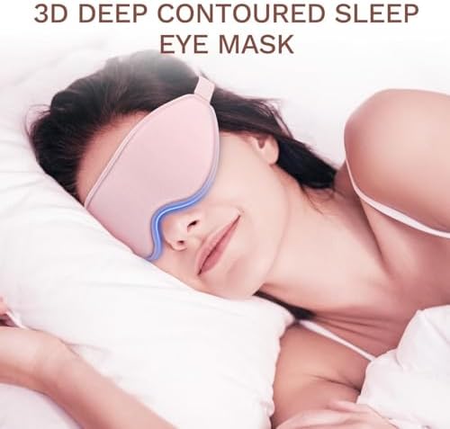 FlyCoco 99% Fully Block Out Light Eye Sleep Mask, 3D Deep Contoured Eyes Cover Zero Pressure, Long Lash Extension Eyes Mask with Adjustable Straps for Sleeping Travel Home Nap Rest Women Men (Pink) - Image 7