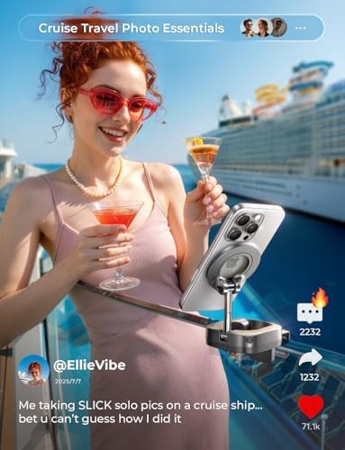 LISEN Airplane Travel Essentials Women Phone Holder Travel Gifts Cool Stuff for Valentines Day Gifts Him Cruise Must Haves Essentials 2026 Airplane Gadgets for Men MagSafe Phone Stand Accessories - Image 3