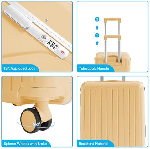 20'' Luggage with Child Seat, Ride On Suitcase with Shockproof Silent Spinner Wheels, TSA Lock, Carry On Luggage with Foldable Backrest, Bag Hook for Kids. - Image 6