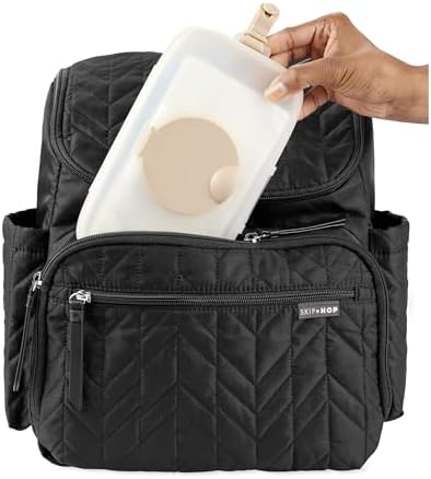 Skip Hop Baby Wipes Dispenser Case, Holds Up to 40 Wipes, Grab & Go Travel Wipe Holder with Snug Seal, Oat - Image 4