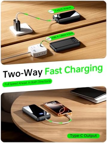 Portable Charger,50000mAh Power Bank Built-in Cable, 22.5W PD USB C In & Out Fast Charging, External Battery Pack with 6 Output & 2 Input, Travel Camping Essential for iPhone 17/16/15/14/13/12,Android - Image 7