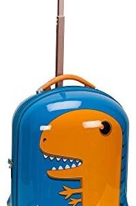 Rockland Jr. Kids' My First Hardside Spinner Luggage,Telescoping Handles, Dinosaur, Carry-On 19-Inch