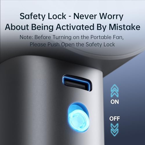 JISULIFE Handheld Fan Pro Series - Extreme Cooling Output: 1-100 Speed Scroll Wheel, Metal Body, Digital Display, 1.5H Fast Charge, 5000mAh-Portable Fan for Travel Outdoor, Gifts for Women Men(Grey) - Image 8