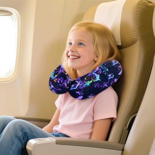 5PCS Girls Suitcase Set, Kids Water-Resistant Rolling Luggage, Cute Butterfly Travel Carry-On for Elementary/Preschool Toddler - Image 6