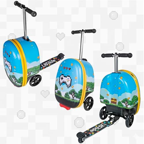 Hardshell Kids Ride-On Luggage with Scooter Suitcase – Carry-On Compliant with LED Light-Up Wheels – Fun and Functional Travel Companion for Children Ages 5–12 - Image 7