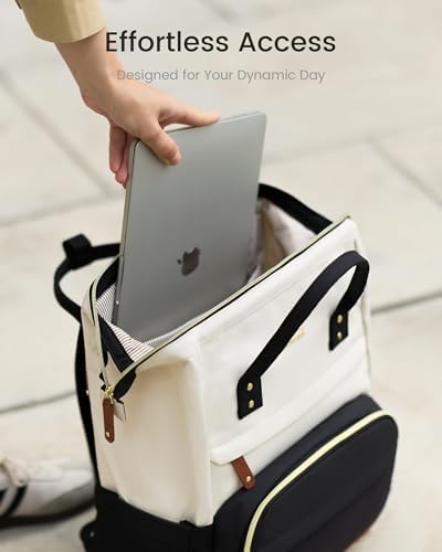 LOVEVOOK Laptop Backpack for Women, 15.6 Inch Work Business Backpacks Purse With Large Capacity, Waterproof Nurse Bag College Bookbag for School, Waterproof Casual Daypack for Travel - Image 3