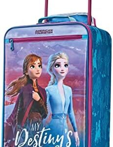 American Tourister Kids' Disney Softside Upright Luggage, Frozen Destiny, Carry-On 18-Inch