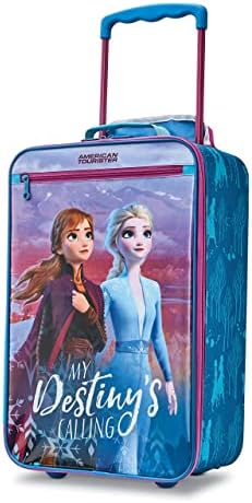American Tourister Kids' Disney Softside Upright Luggage, Frozen Destiny, Carry-On 18-Inch