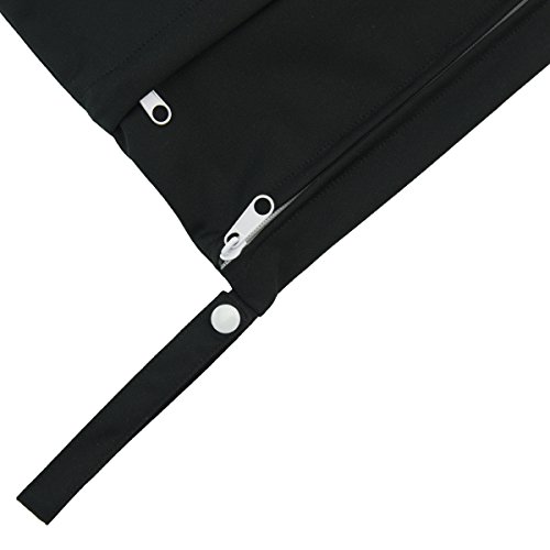 ALVABABY 2pcs Cloth Diaper Wet Dry Bags Waterproof Reusable with Two Zippered Pockets Travel Beach Pool Daycare Soiled Baby Items Yoga Gym Bag for Swimsuits or Wet Clothes L2629 - Image 2