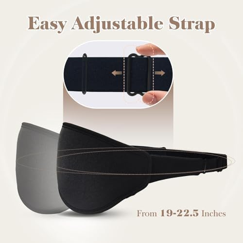 3D Eye Mask Sleep Mask for Men & Women, 100% Pressure-Free & Light Block-Out Eye Mask for Sleep with Easy Adjustable Strap, Night Eye Cover for Travel, Black - Image 6