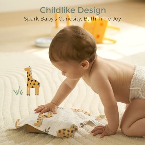 Momcozy Baby Washcloths - 4 Layer Design| Medium Thickness| Premium Cotton for Newborns' Skin-Great for Bathing, Wiping & on-The-go Use, Shower Gift and Essential(5 Pack, 10x10 inch) - Image 6