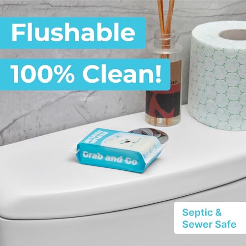 Impossibly Compact Travel Flushable Wipes - 99.5% Water and Aloe - Safe for Sensitive Skin, Hypoallergenic & Unscented - Travel Essentials for Adults, Kids & Baby Care - 8 Pack Total 48 Wipes - Image 6