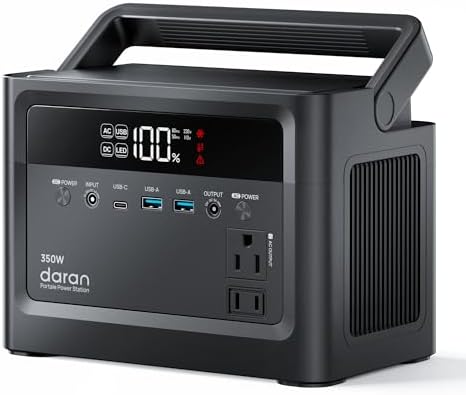 2026 Portable Power Station 230.4Wh LiFePO4 Battery, 350W Power Bank with AC Outlet 110V/ 700W Surge, Solar Generator Fast Charging for Camping, Laptop, Emergency, RV, Off-Grid Living