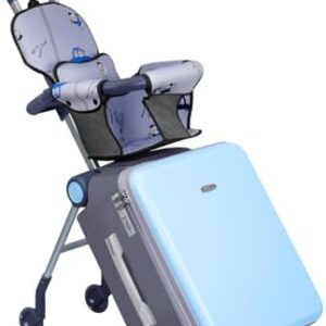 LemoHome Expandable Luggage with Spinner Wheels,Large Suitcases with Child Seat Design,Hard Luggage for Women and Men,20 inch Hardside Carry on Luggage for Travel (Blue visor)