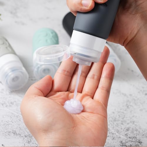 18 Pack travel Bottles for Toiletries, TSA Approved Silicone Travel Containers Leak Proof Refillable Travel Accessories for Shampoo Conditioner Lotion Body Wash(Multicolored A) - Image 6