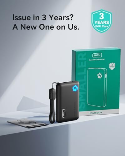 INIU Portable Charger, Ultra Slim 45W Fast Charging with Attached USB C Cable, Flight-Safe 10000mAh PD Power Bank Battery Pack, Travel Essential Phone Powerbank for iPhone 17 16 Samsung S25 Google etc - Image 8