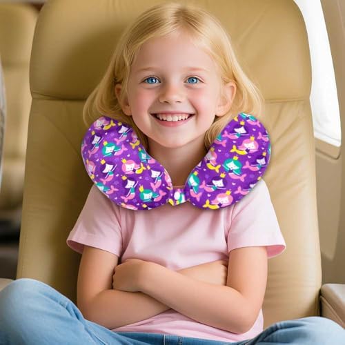 AGSDON 5 Piece Kids Luggage Set for Girls, Cute Rolling Wheels Suitcase for Toddler, Children Travel Carry on Suitcase -Mermaid - Image 6