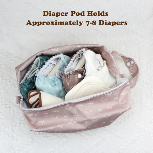 Mama Koala Waterproof Diaper Pods for Baby Items, Cloth Diapers, Swimsuits, Travel, Gym Clothes, Beach, Pump Parts, Toiletries, 2 Pack(DP-Sunset) - Image 3