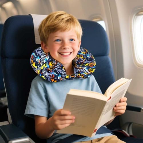 5PCS Boys Suitcase Set, Kids Water-Resistant Rolling Luggage, Cool Car Racing Travel Carry-On for Elementary/Preschool Toddler - Image 6