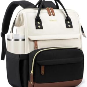 LOVEVOOK Laptop Backpack for Women, 15.6 Inch Work Business Backpacks Purse With Large Capacity, Waterproof Nurse Bag College Bookbag for School, Waterproof Casual Daypack for Travel