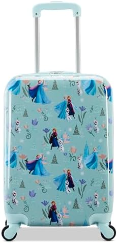 American Tourister Disney Frozen Carry-On Luggage - Airline Approved, Durable Hardshell with Favorite Frozen Characters - Roll Confidentially with Spinner Wheels & Colorful Adjustable Handle - Image 2