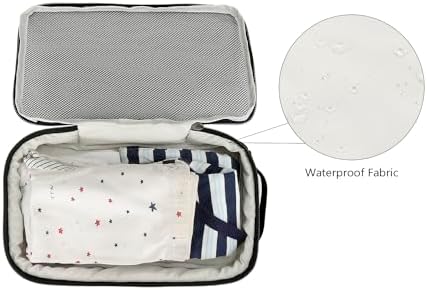 Baby Diaper Bag Organizer Pouches - 2 Pack Waterproof Pod Hanging Diaper Bag Mesh Bag Reusable, Washable or Baby Cloth Diapers (Black&White) - Image 5