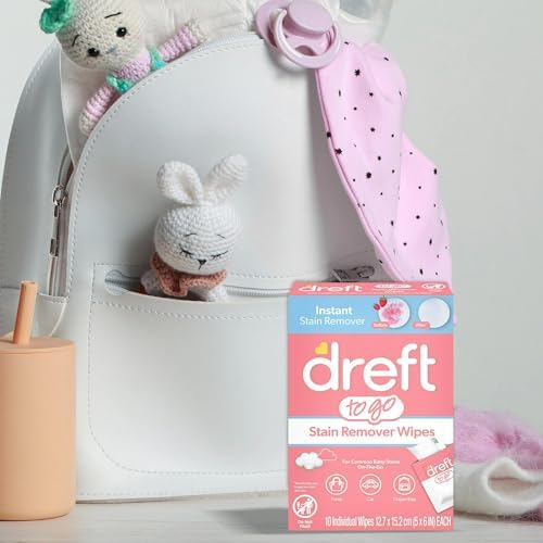 Dreft Stain Remover Wipes for Baby Clothes – Travel Size Stain Remover, Individually Wrapped for On-the-Go Use – Mild on Skin & Safe for Baby Clothes – 20 Count - Image 4
