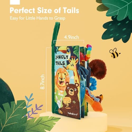 hahaland Baby Books 0-6 Months,Infant Tummy Time Toy Sensory Toys 6 to 12 Months Touch Feel Book Travel Toy Gifts for Boy Girl 0-3 Month Baby Shower Christmas Birthday Gifts Stocking Stuffers (Single) - Image 8