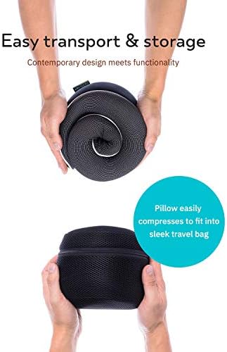 Proglobe Travel Neck Pillows for Airplanes, Sleeping Essentials for Long haul Flights, 360° Head Support, Car and Airplane Kit with 3D Contoured Eye Mask, Earplugs and Luxury Mesh Bag (Adult, Grey) - Image 7