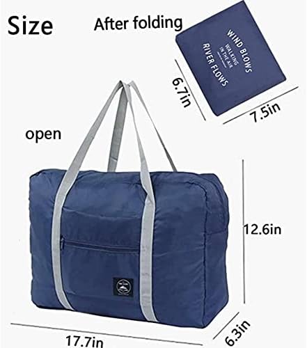 Foldable Travel Duffel Bag (2 Pack), For Spirit Airlines, Weekender Overnight Bag, Tote Carry on Luggage Sport Duffle Weekender Overnight for Women and Girls (Pink Blue) - Image 4