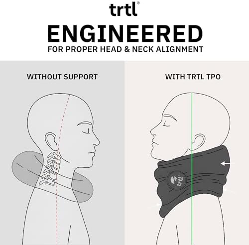 trtl Pillow - Scientifically Proven, Super Soft Neck Support Travel Pillow for Sleeping - Lightweight and Machine Washable - Ergonomic Design for Traveling on Airplanes, Cars, and Trains - Black - Image 8