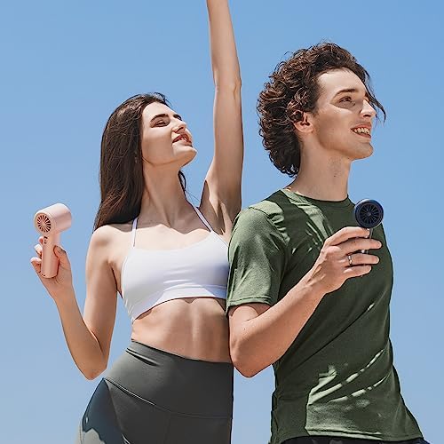 JISULIFE Portable Handheld Fan,Speed(1-100) Adjustable Turbo Mini and 3600mAh Battery Rechargeable Personal Fan,Digital Display,Gifts for Women Men Travel/Camping/Outdoor-Blue - Image 8