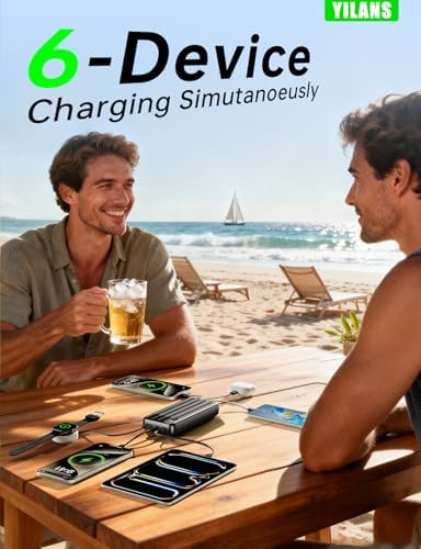 Portable Charger,50000mAh Power Bank Built-in Cable, 22.5W PD USB C In & Out Fast Charging, External Battery Pack with 6 Output & 2 Input, Travel Camping Essential for iPhone 17/16/15/14/13/12,Android - Image 3