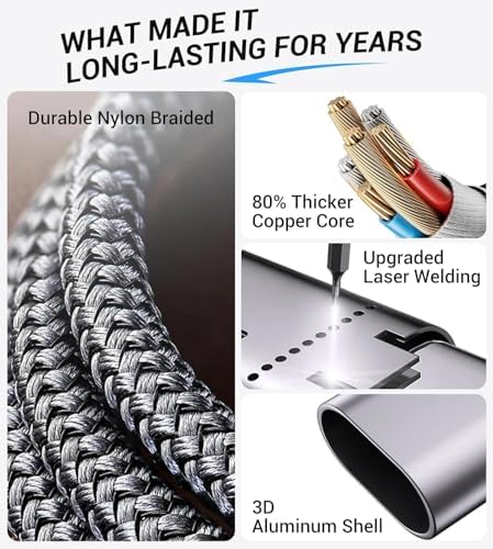 Temdan for Travel Essentials,3 in 2 USB C Cable for Apple Watch Charger/iPhone 17 Charger/Lightning,Multi Charging Cable Cord,Vacation Camping Essentials,Portable Designed for iWatch &iPhone 16-12-4FT - Image 7