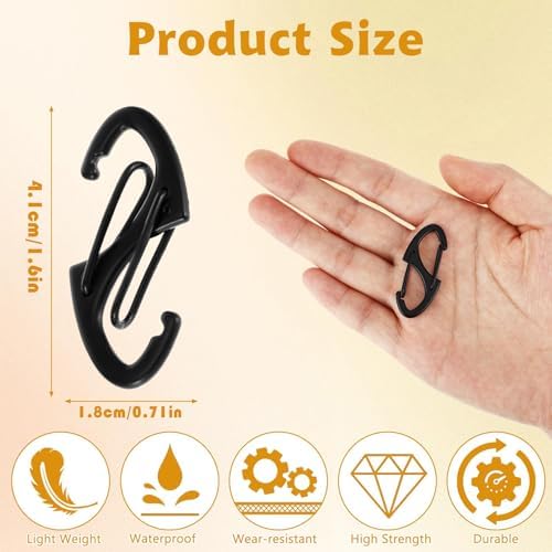 9Pcs Zipper Clip Theft Deterrent, Double Opening Lock Zipper Pull Replacement Clips, Small Carabiner Clips for Bag Luggage Pickpocket Backpack Purse Traveling Camping Suitcase - Image 2