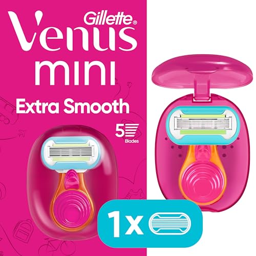 Gillette Venus Extra Smooth Travel Razor Kit for Women, Mini Handle + Refill + Case, Holiday Gifts for Women - Image 9