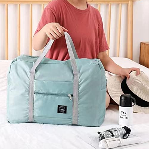 Foldable Travel Duffel Bag (2 Pack), For Spirit Airlines, Weekender Overnight Bag, Tote Carry on Luggage Sport Duffle Weekender Overnight for Women and Girls (Pink Blue) - Image 7