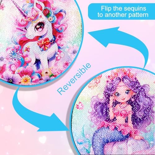 Girls Luggage, Kids Sequins Rolling Luggage, Cute Unicorn Travel Carry on for Elementary Preschool Toddler - Image 2