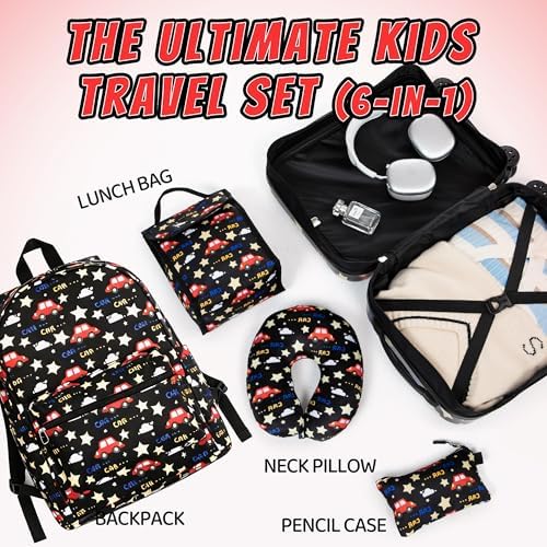 Kid’s Luggage Set 6 Piece Suitcase Set 16’’ Hardside Luggage with Spinner Wheels Girls Boys Carry on Luggage Travel Rolling Luggage Airline Approved - Image 5