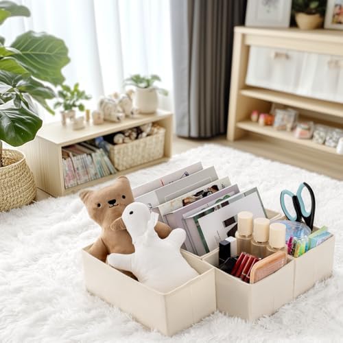 Criusia Drawer Organizer Clothes, 10 Pack Dresser Organizer for Baby Clothes, Underwear, Sock- Foldable Closet Organization and Storage Dividers Bins for Nursery, Bedroom (Beige) - Image 9